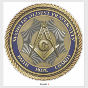 Mason Logotyp Masonic Order Äkta Klistermärken