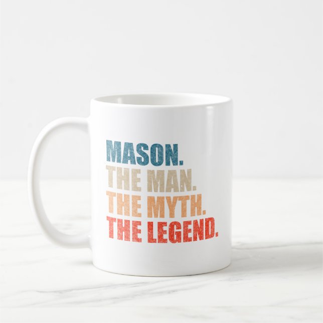 Mason Mannen Myten Legenden Kaffemugg (Vänster)