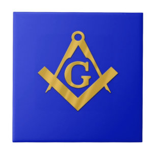 Mason - Masonic blått Kakelplatta