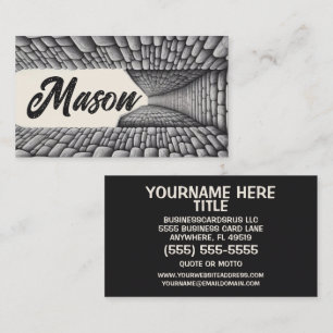 Mason Masonry Background Visitkort