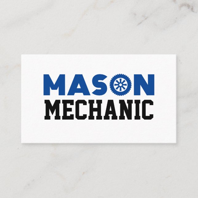Mason Mechanic-Affärskort Visitkort (Framsida)