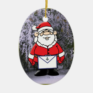 Mason Santa i snön Julgransprydnad Keramik