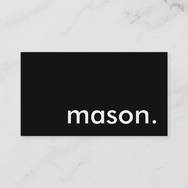 Mason. Visitkort (Framsida)