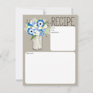 Masonburk Blommor Receptkort