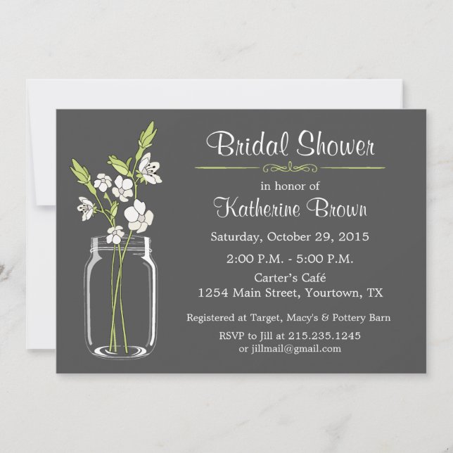 Masonburk Bröllopsfest Inbjudan (Framsida)