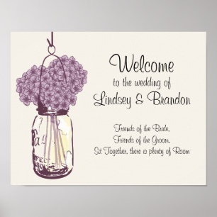 Masonburk och Hydrangeor Poster