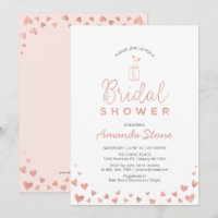 Masonburk, Rose Guld & Blush Rosa Bröllopsdusch