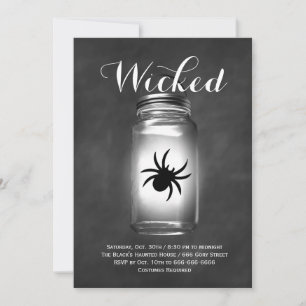 Masonburk Spindel Halloween-inbjudan Inbjudningar