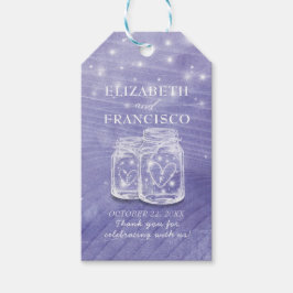 Masonburkar & Strängljus Bröllop Tack Gåvor Presentetikett