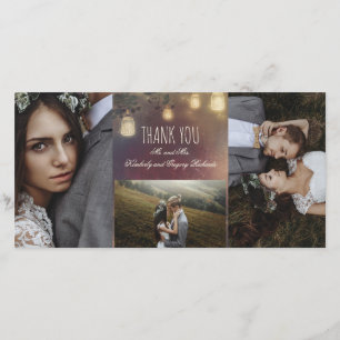 Masonburken tänder lantligt bröllop för grenar tack kort