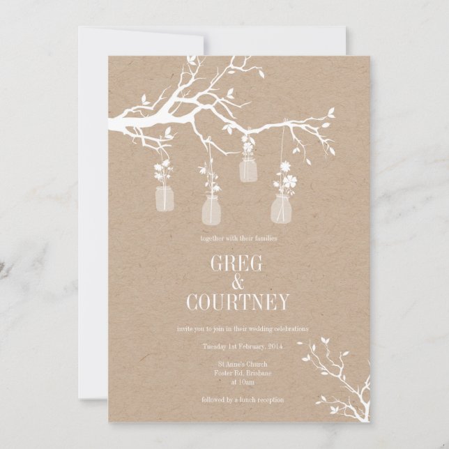 Masonburkinbjudan Kraft Inbjudningar (Framsida)