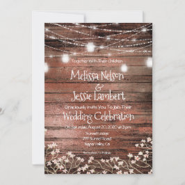 Masonen skorrar lantligt bröllop för ljusbrudslöja inbjudningar