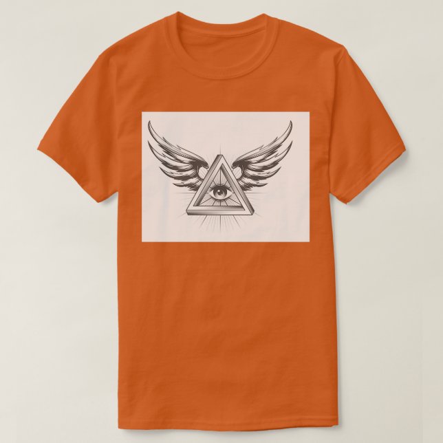 Masonic All att se Öga inuti triangeln T Shirt (Design framsida)