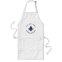 Masonic Apron Blue Långt Förkläde