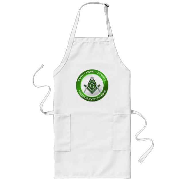 Masonic Apron - Green Långt Förkläde (Framsidan)