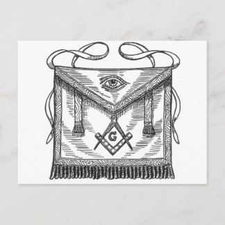 Masonic Apron Vykort
