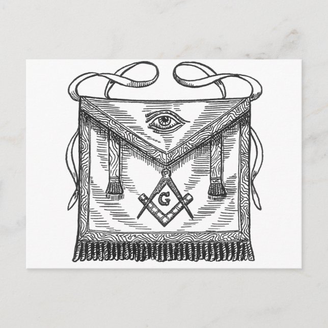 Masonic Apron Vykort (Framsida)
