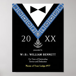 Masonic Awards | Tidigare mästare Freemason Jewels Poster