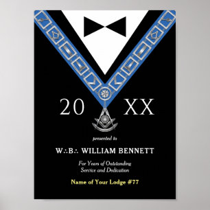 Masonic Awards   Tidigare mästare Freemason Jewels Poster