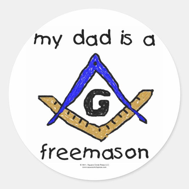 Masonic Baby - Runt Klistermärke (Framsida)