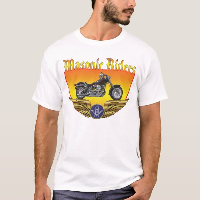Masonic bikervingar t-shirt (Framsida)