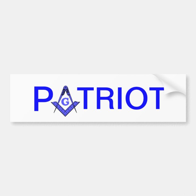 Masonic bildekal för patriot (Framsidan)
