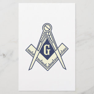 Masonic blått inkvarterar stationärt brevpapper