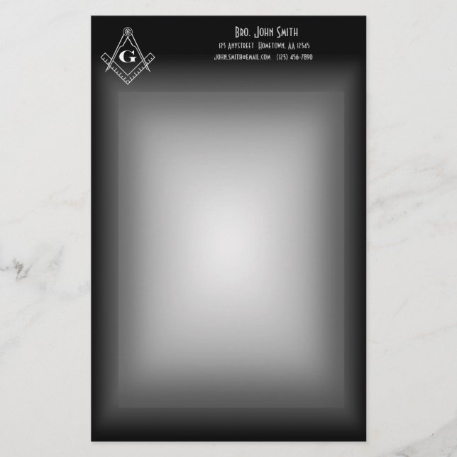 Masonic brevpapper (Framsida)