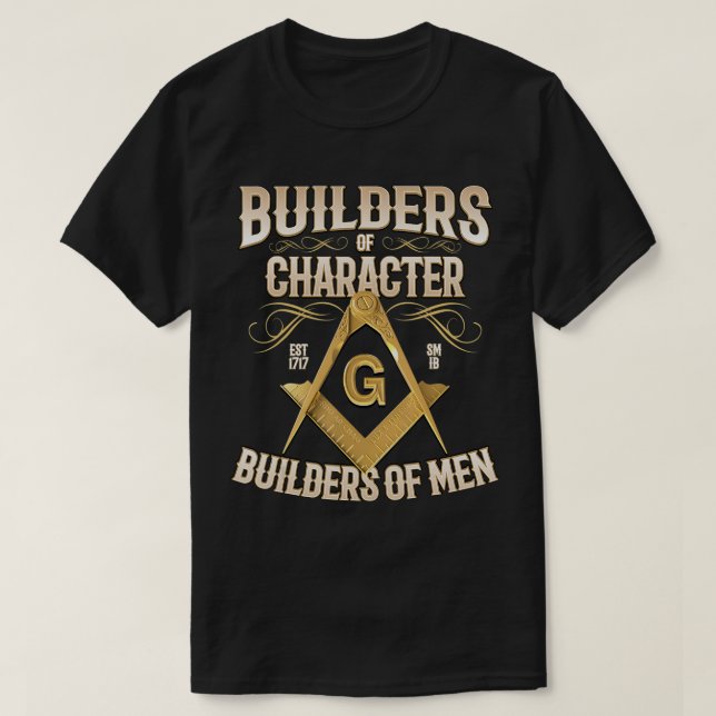 Masonic Builders of Character Freemason T-Shirt (Design framsida)