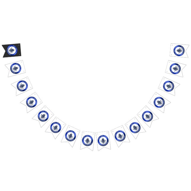 Masonic Bunting Banner Blue Vimplar (Alla)