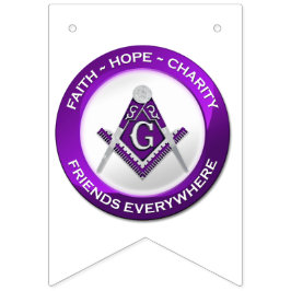Masonic Bunting Banner Purple Vimplar