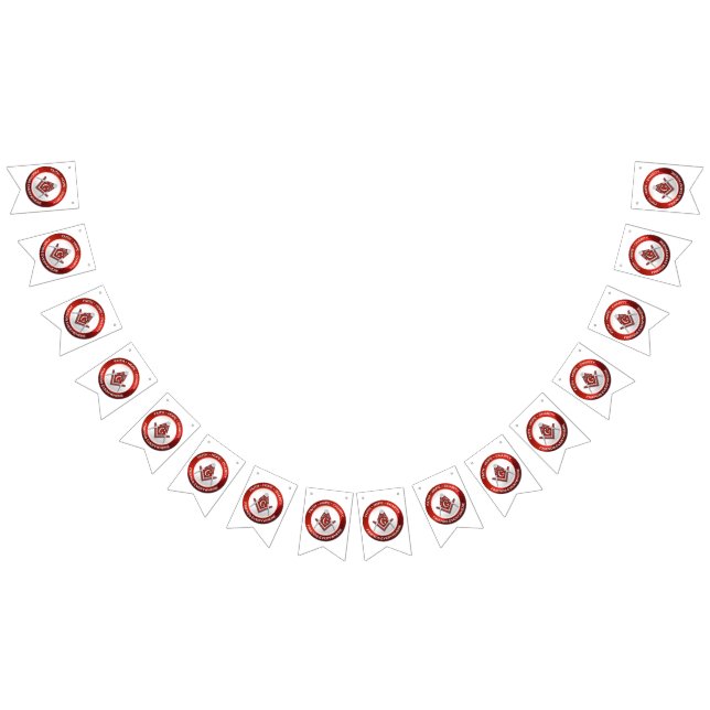 Masonic Bunting Banner Red Vimplar (Alla)