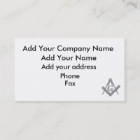 Masonic Card