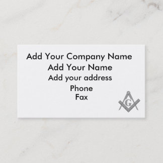 Masonic Card Visitkort