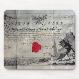 Masonic certifikat, 1785 musmatta