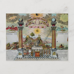 Masonic Chart 2 Vykort