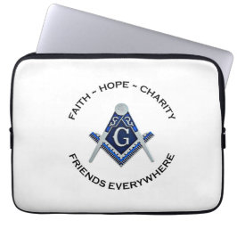 Masonic Electronics Bag Blue Clean Laptop Fodral