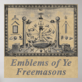 Masonic Emblems Poster