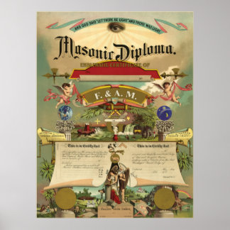 Masonic F&M-diplomat Poster