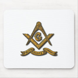 Masonic Faith Hope and Charity Mouse Pad Musmatta