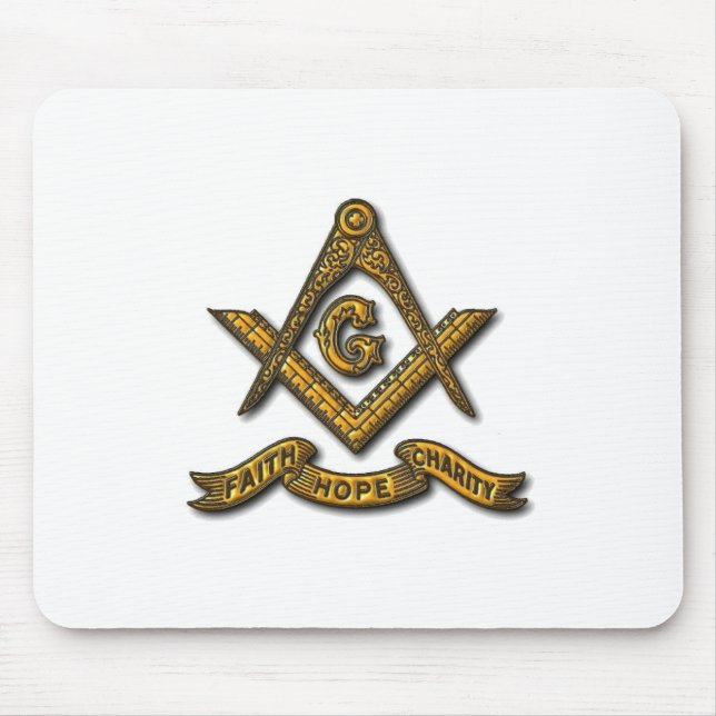 Masonic Faith Hope and Charity Mouse Pad Musmatta (Framsidan)