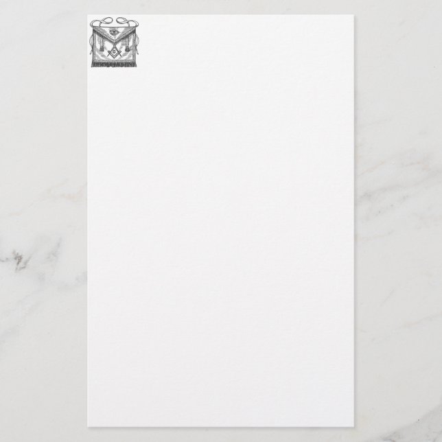 Masonic förkläde brevpapper (Framsida)
