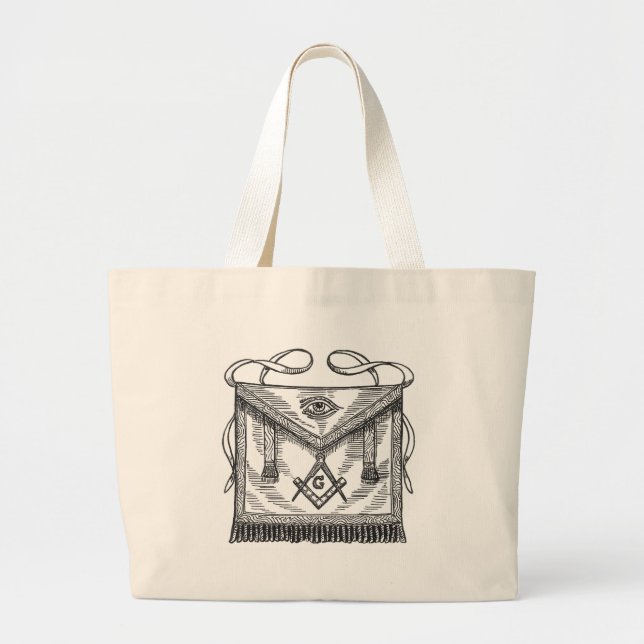 Masonic förkläde jumbo tygkasse (Framsidan)