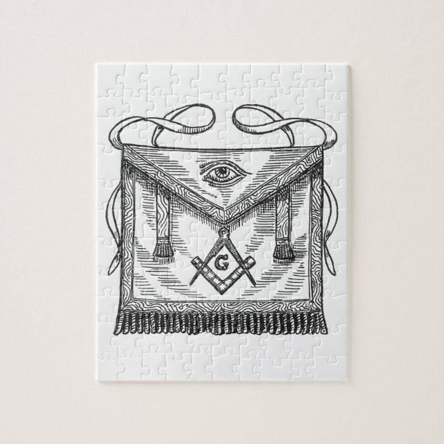 Masonic förkläde pussel (Vertikal)