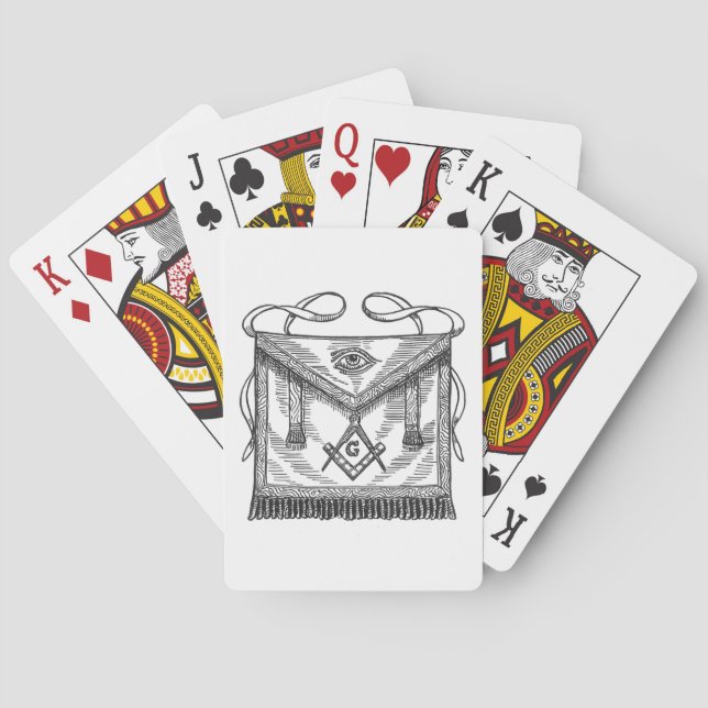 Masonic förkläde spel kort (Baksidan)