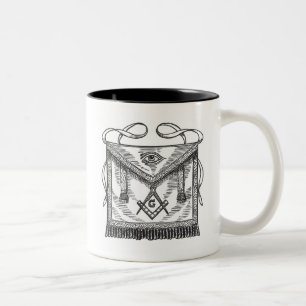 Masonic förkläde Två-Tonad mugg