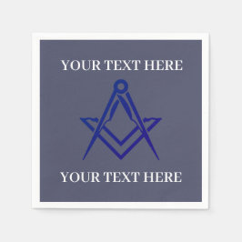 Masonic Freemason Square and Compass Blue Pappersservett