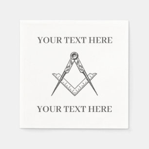 Masonic Freemason Square och Compass Pappersservett