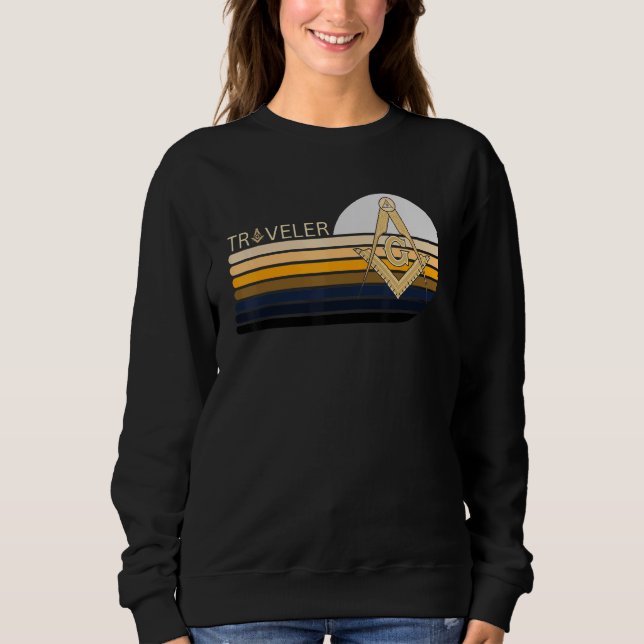 Masonic Freemasonry Compass Traveling T Shirt (Framsida)