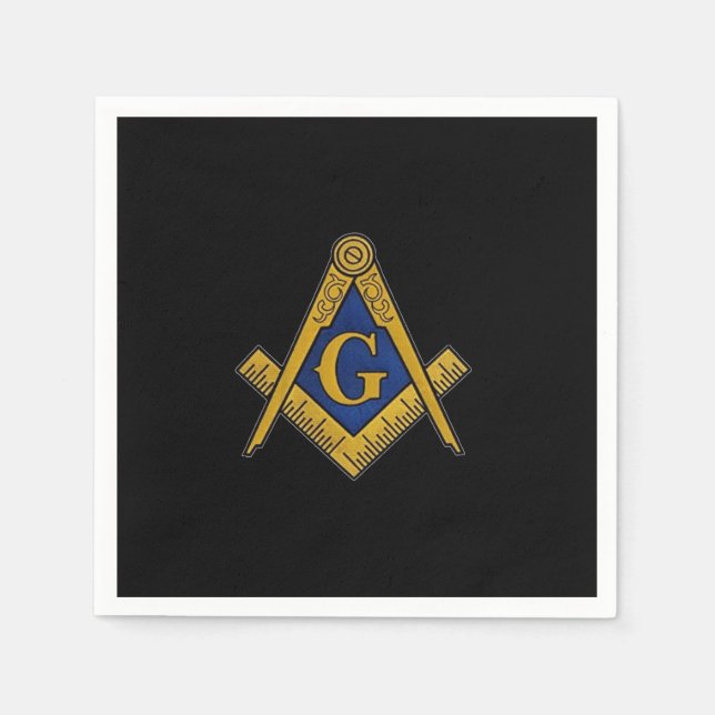 Masonic Freemasons Masonry Oes Square och Compass Pappersservett (Framsidan)
